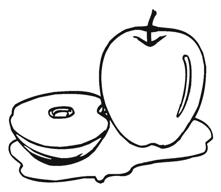 Pie Coloring Pages : A Pie Apple Coloring Page Kids Coloring Art