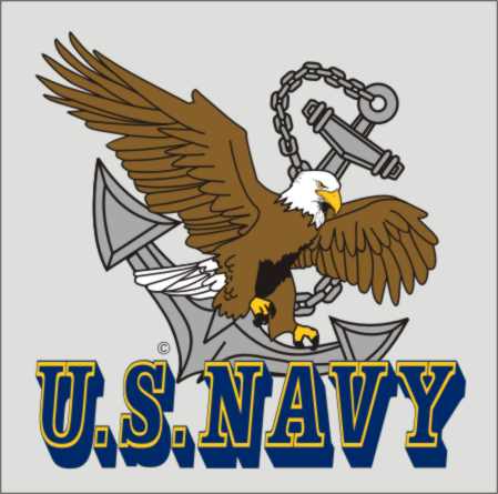 US Navy with Flying Eagle and Anchor Logo Decal | North Bay Listings