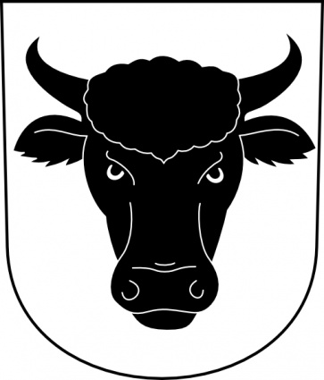 Cow Bull Horns Wipp Urdorf Coat Of Arms clip art vector, free ...