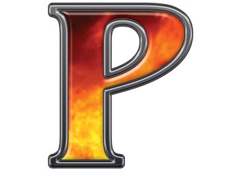 Reflective Letter P with Real Fire :: Real Fire Reflective Vinyl ...