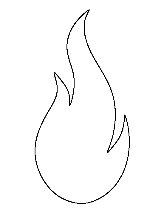 Flame pattern. Use the printable outline for crafts, creating ...