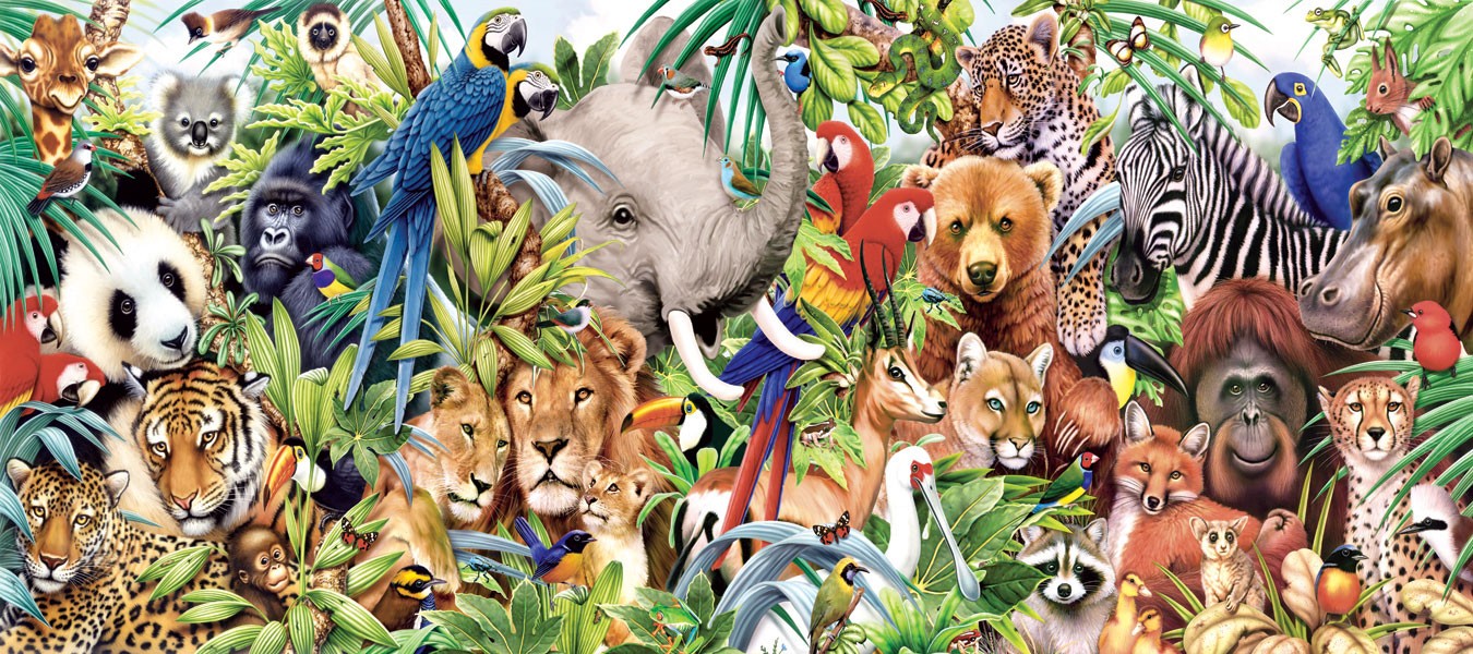 Jungle Animals Easy-Up Mural