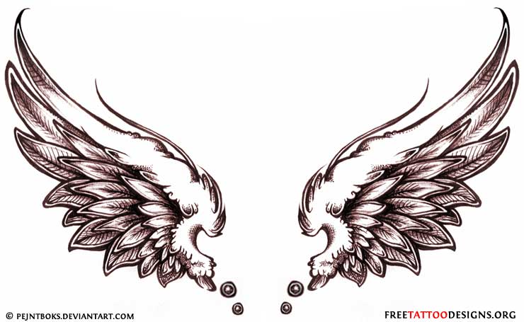 Angel Tattoos | Angel Wings, Guardian Angel and St Michael Designs