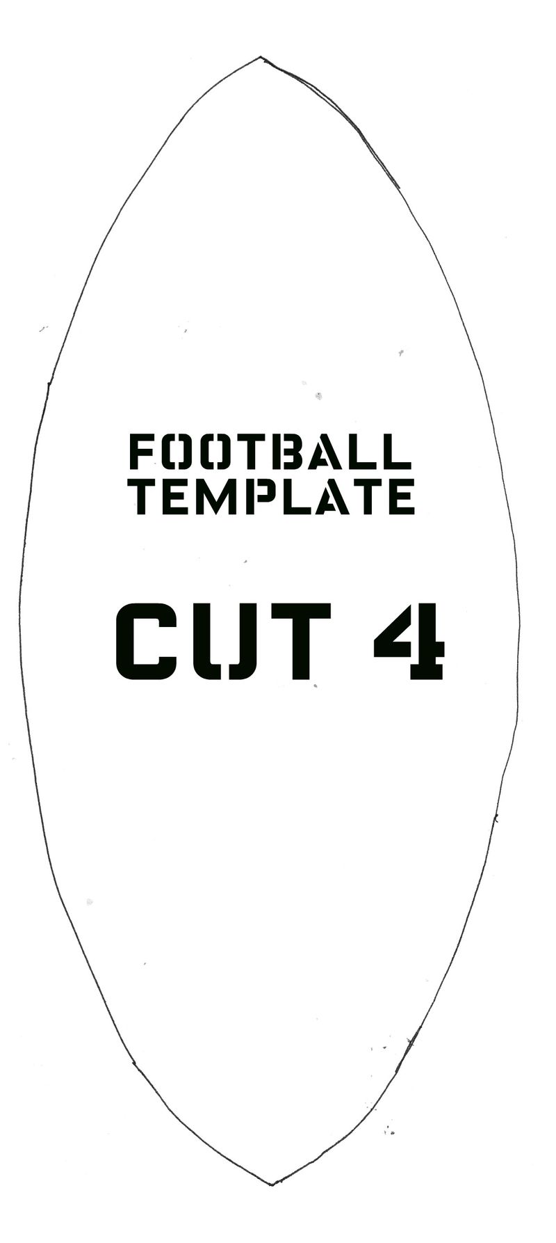 Printable Football Template Coloring Picture HD For Kids 