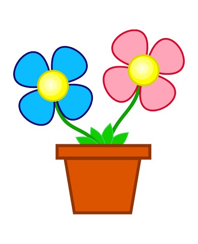 Poster Print Software with Pot With Flowers picture download free...