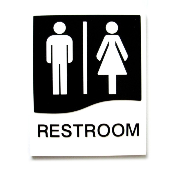 Restroom Door Sign with Braille | BC Site Service