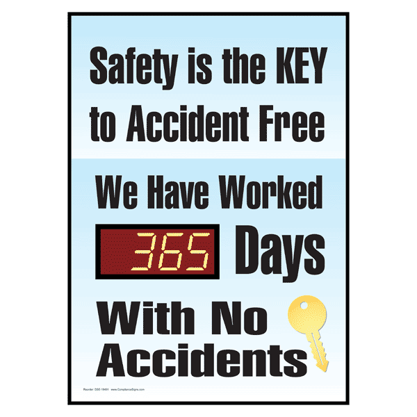 Personal Safety & Hygiene Signs - Days Without Injury Signs ...