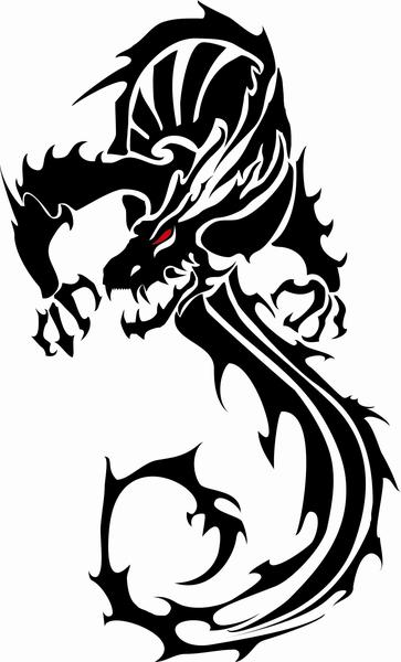 Black Vector Dragon - Download Free Vector Art, Stock Graphics ...