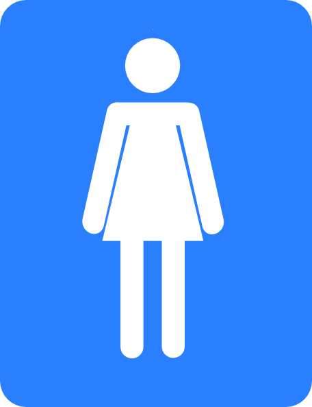 Women Bathroom Blue Sign Clip Art at Clker.com - vector clip art ...
