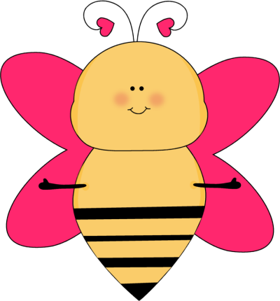 Heart Bee with Open Arms Clip Art - Heart Bee with Open Arms Image