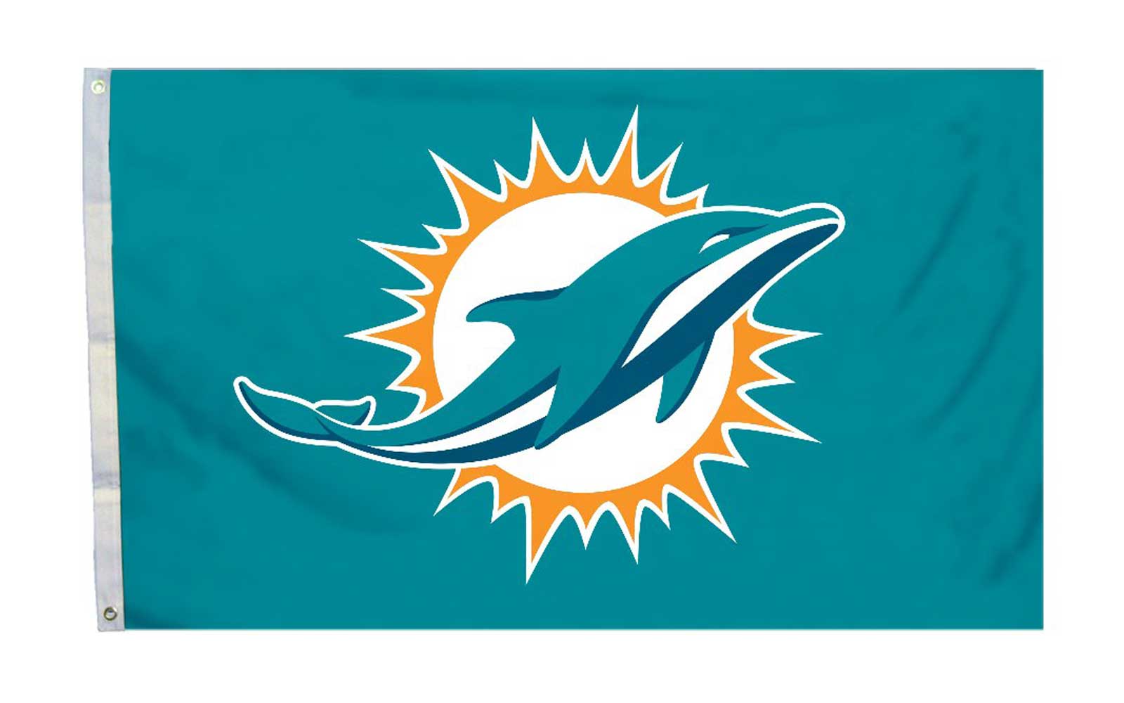 Miami Dolphins Logo 3'x 5' NFL Flag by NEOPlex on Sale $24.95