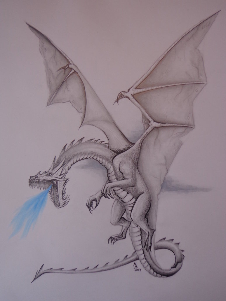Realistic Dragon Drawings In Color - Gallery