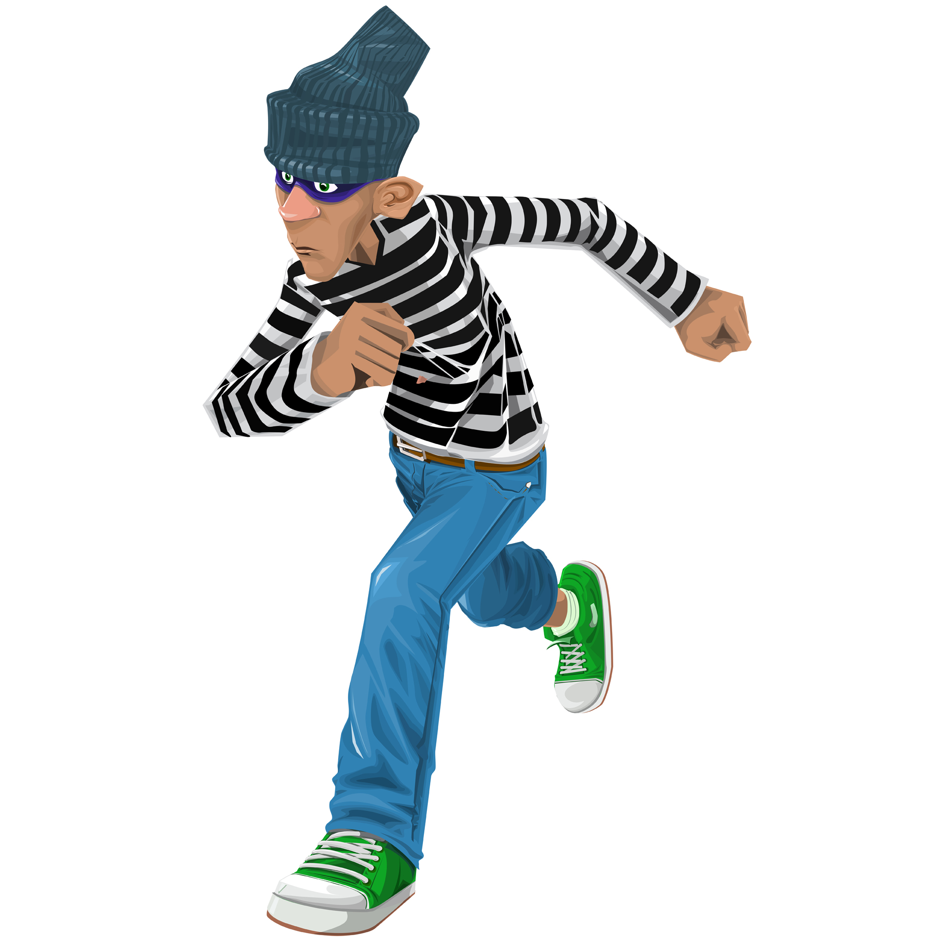 Eskees Portfolio » Cop & Robber Character Illustration