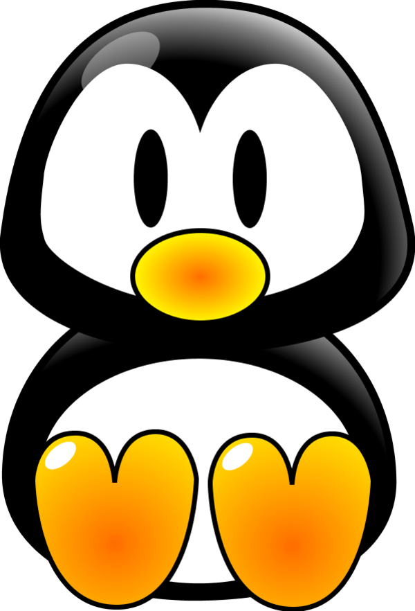Baby Penguin Tux - vector Clip Art