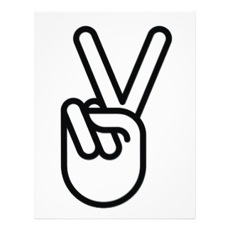 Peace Sign Letterhead, Custom Peace Sign Letterhead Templates