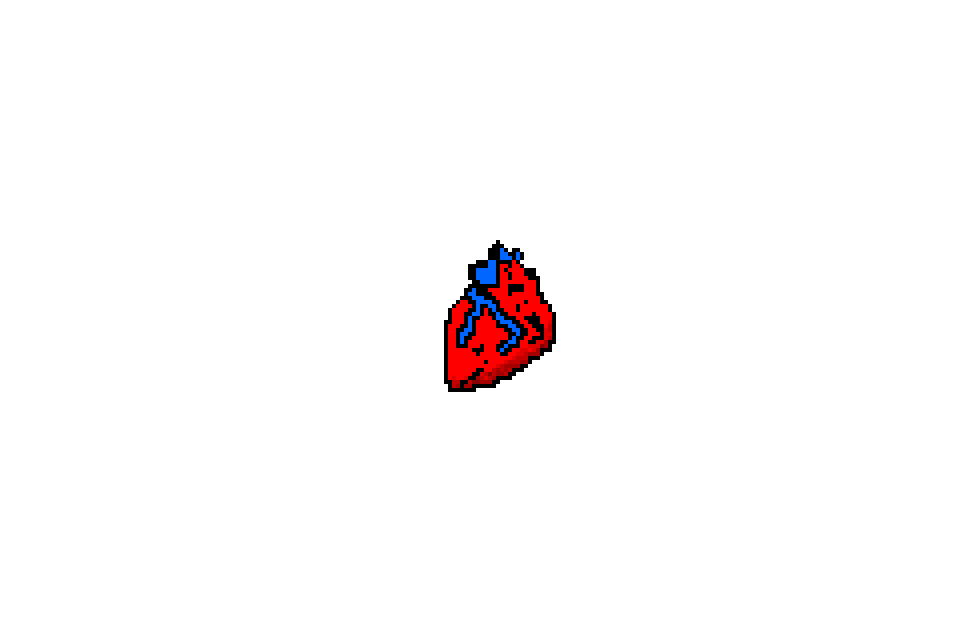 8bit Anatomical Heart - Make Pixel Art.