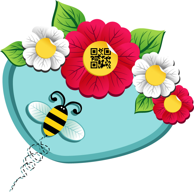 Cartoon Flowers And Bees Vector Material | Lazy Drawing