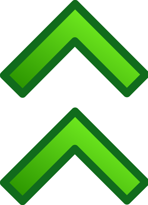 green double arrows set 3 - vector Clip Art