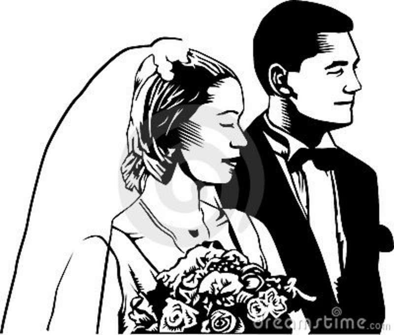 Vintage Bride And Groom Clipart Bride And Groom Royalty Free Stock ...