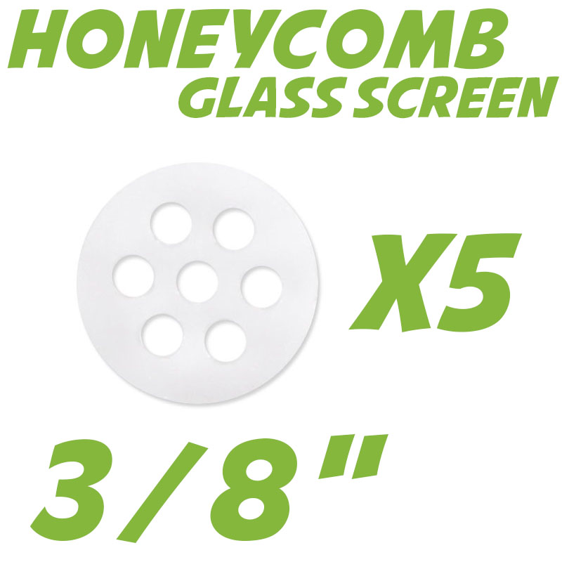 5 Glass Honeycomb Pipe Screen Pyrex Medium Aprox 3 8 034 7 9 X 2 ...
