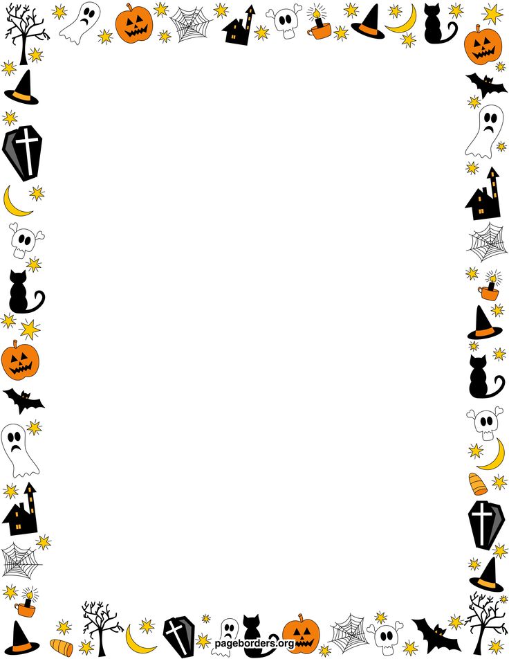 free halloween page borders microsoft word