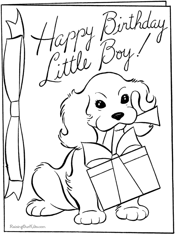 Happy Birthday Coloring Pages for Kids, Toddlers, Preschoolers ...