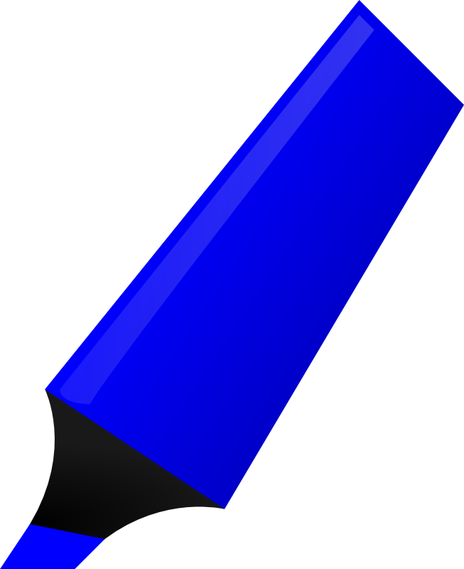 Clipart - Blue Highlighter