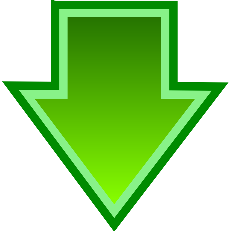Clipart - Simple Green Download Arrow