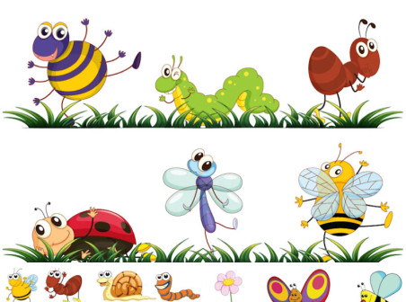 Cartoon insects vector