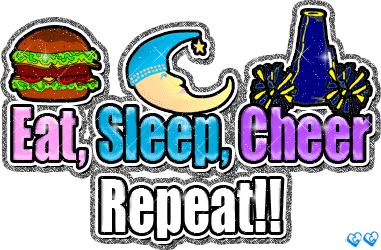 Eat, Sleep, Cheer Repeat! Cheerleading Glitter Graphic ...