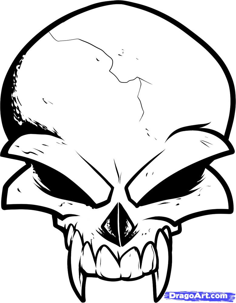 Easy Drawings Of Skulls Clipartsco