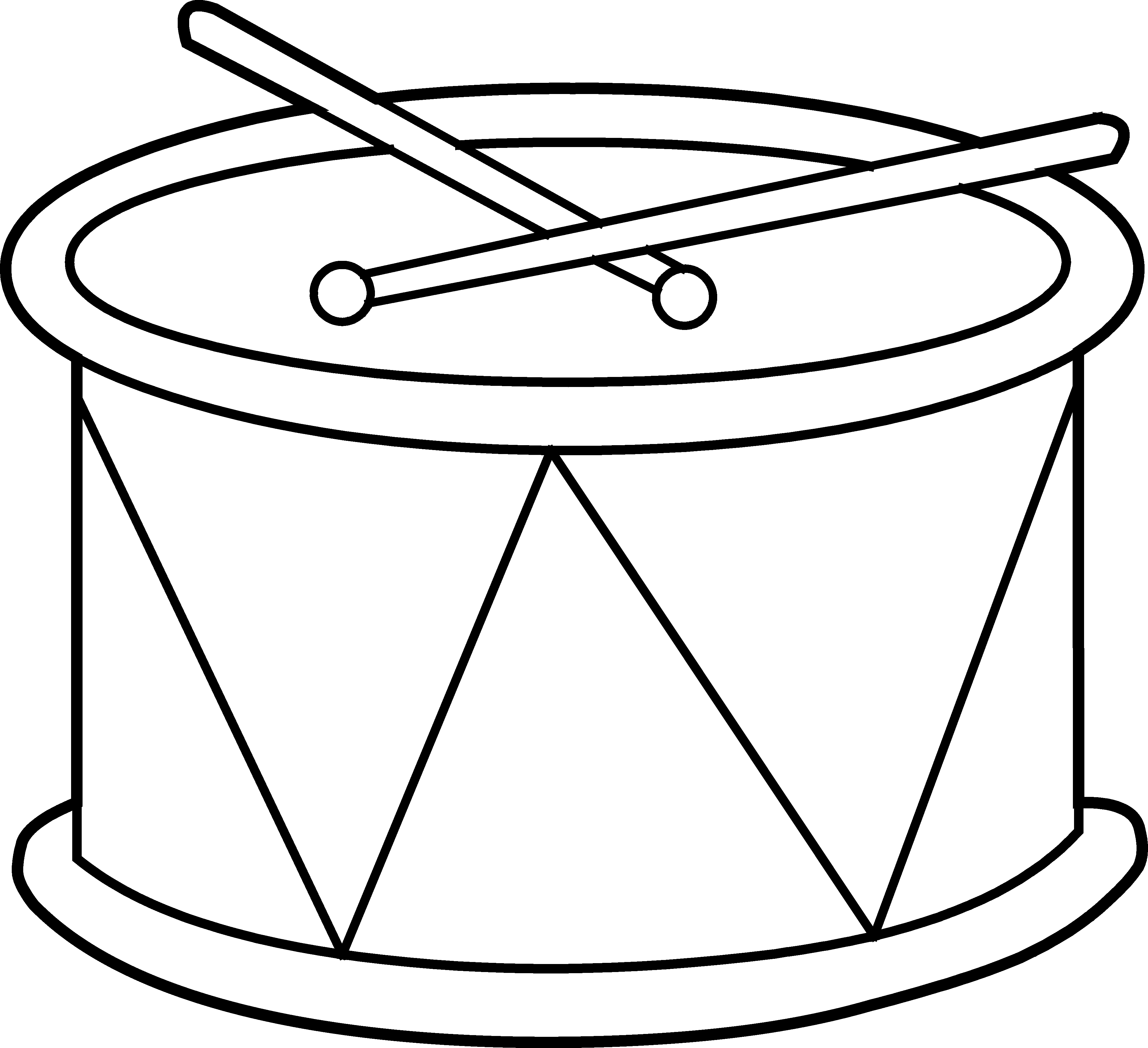 Marching Drum Coloring Page - Free Clip Art