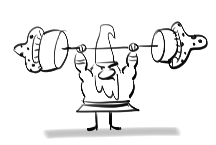 Yeti vs Gnome: Shroom Powerlifting