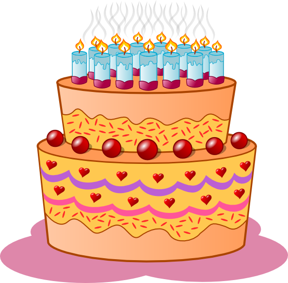 Birthday Cake clip art - vector clip art online, royalty free ...