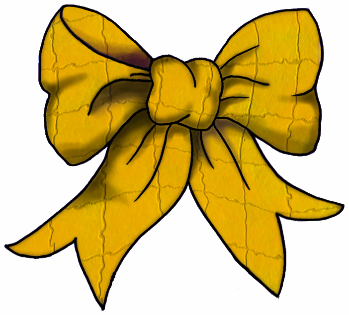 Pix For > Yellow Bow Clip Art