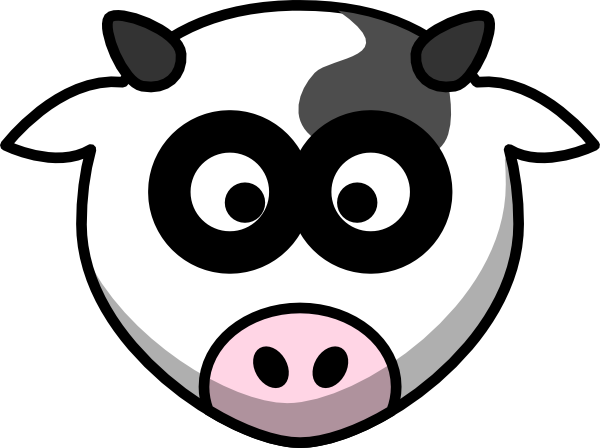 Cow Head Without Shadow clip art - vector clip art online, royalty ...