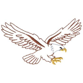 Animals Embroidery Design: Eagle Outline from Dakota Collectibles ...