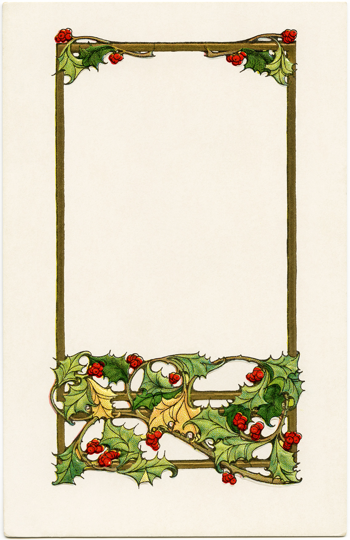 Vintage Yuletide Greetings Christmas Postcard ~ Free Download ...