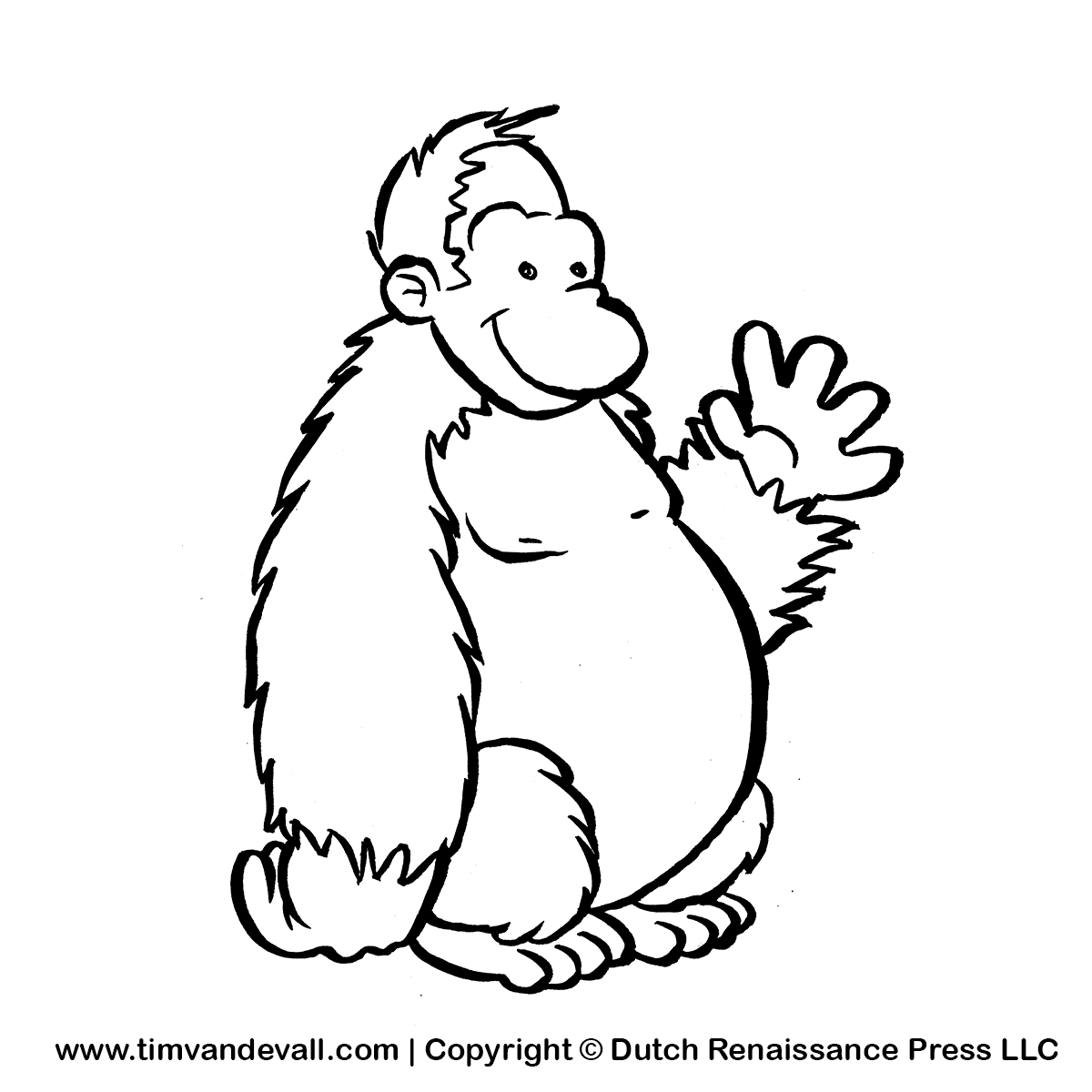 Free gorilla clipart image for kids | Cartoon Gorilla PNG