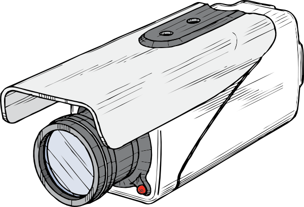 Surveillance Camera clip art - vector clip art online, royalty ...