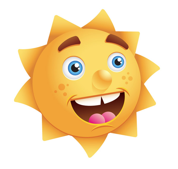 Create a Happy Sun Character - Vectips