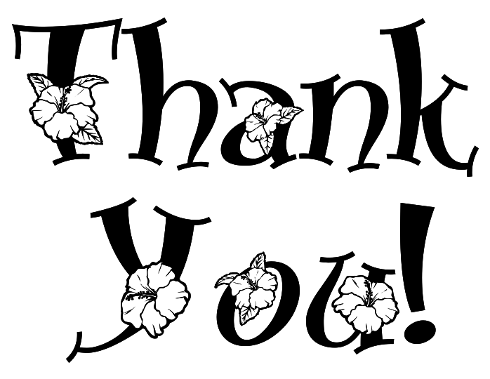 free thank you clipart black and white - photo #7