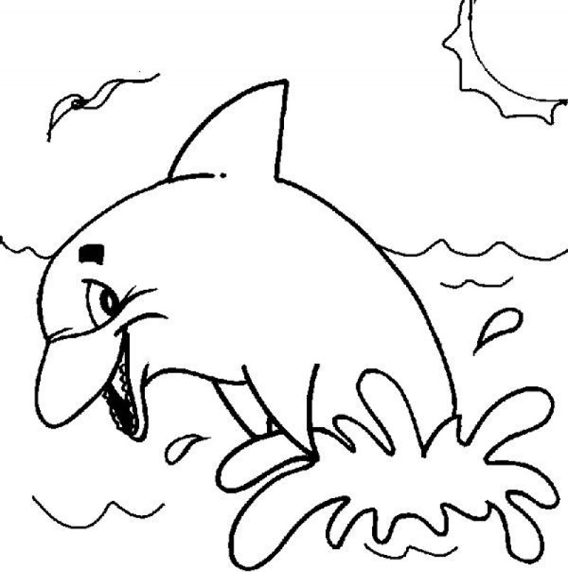 Free Dolphin Coloring Pages - HD Printable Coloring Pages