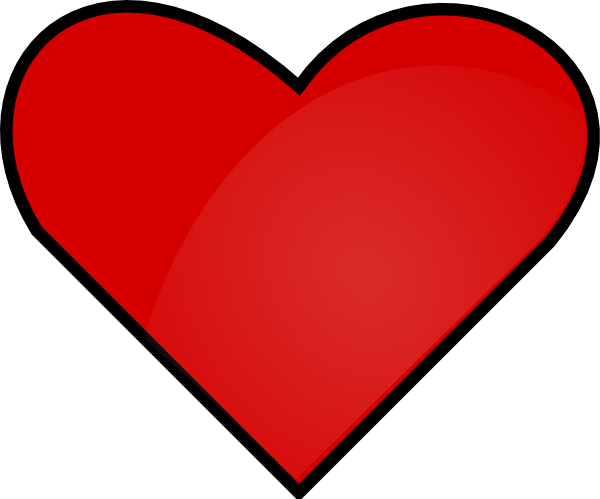 Red Heart clip art - vector clip art online, royalty free & public ...