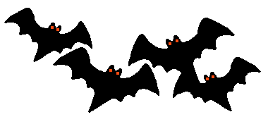 Bat Clip Art - Group of Four Bats - Bats