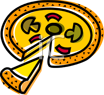 Clipart Picture Of A Pizza With Mushrooms On It - foodclipart.