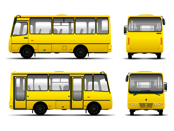 Various BUS bus vector Free Vector / 4Vector