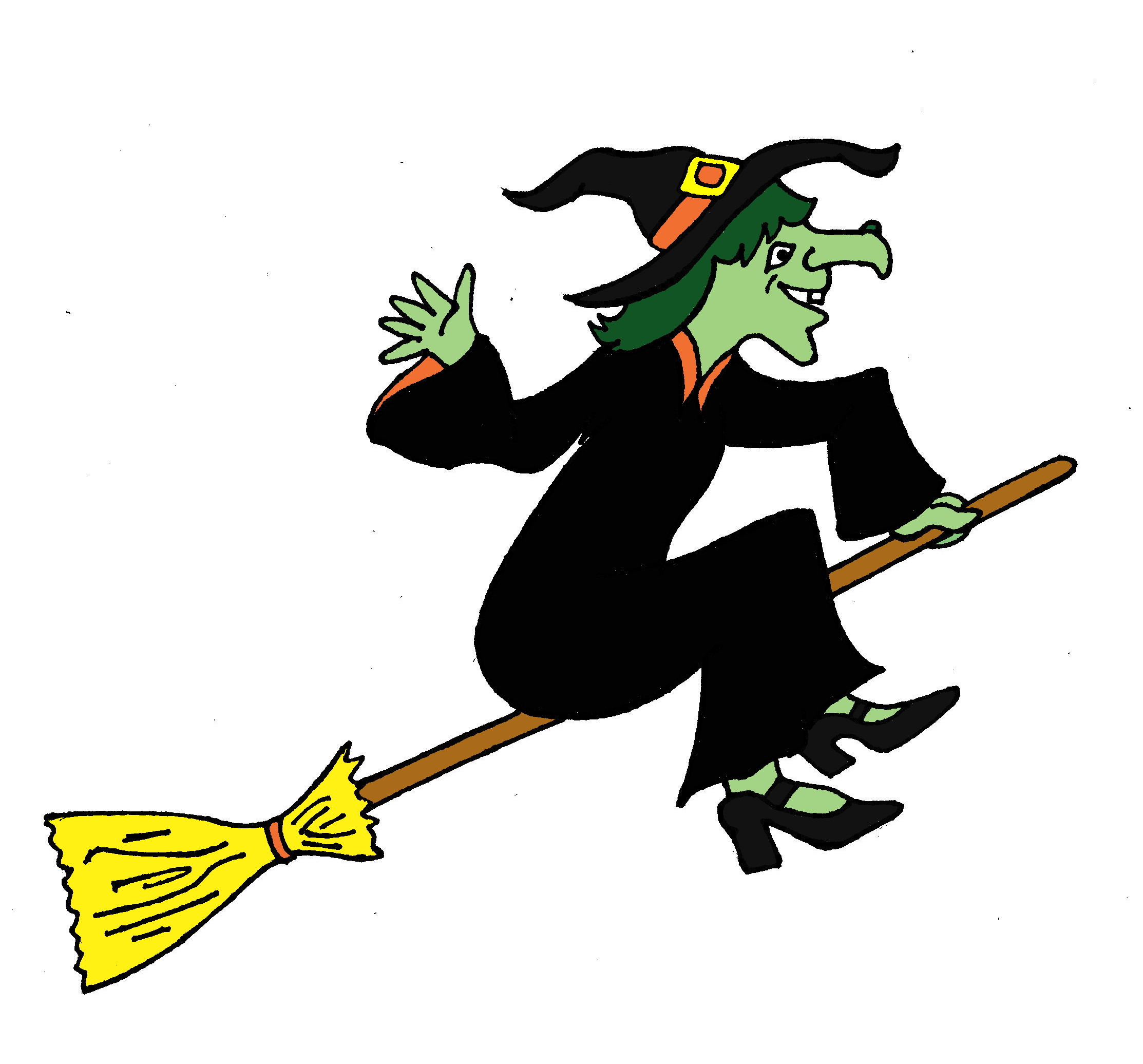Halloween Witch On Broom | Halloween Wallpapers 2014