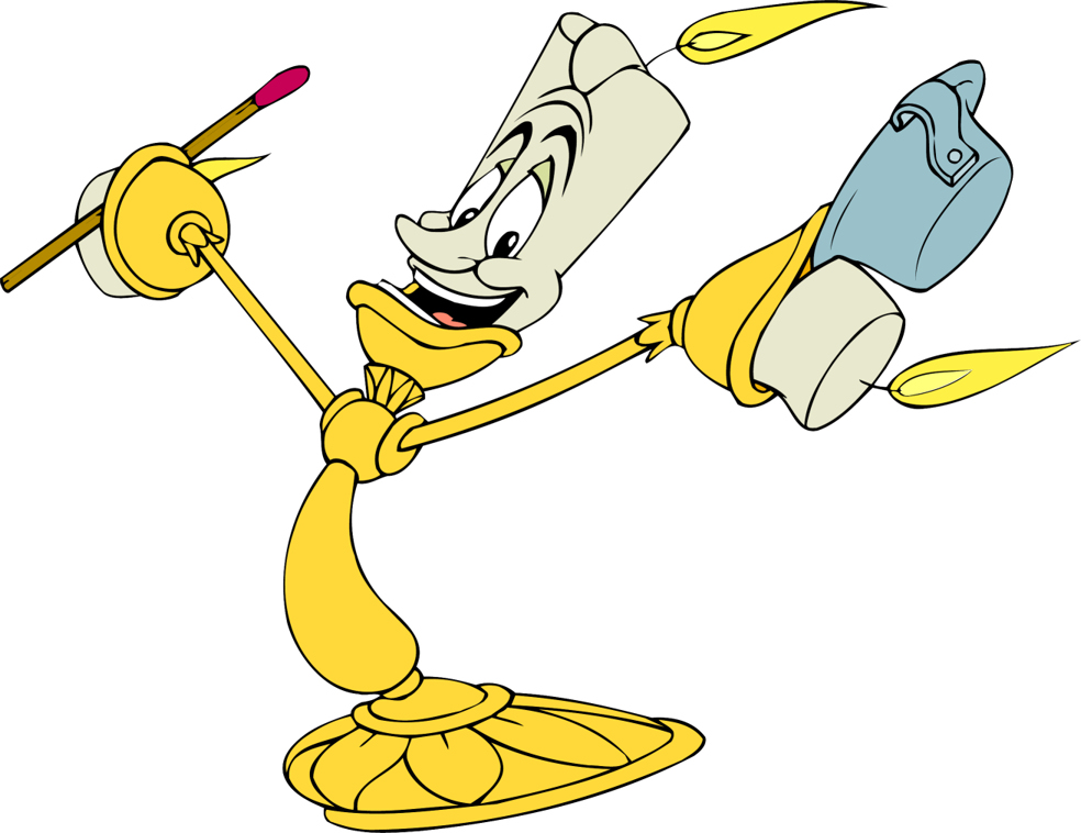 Disney's Beauty and the Beast Character Lumiere Clipart Image 1 ...