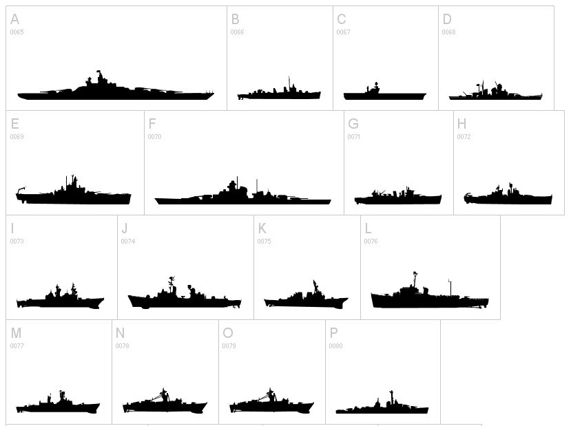 US Navy Ships Cliparts Dingbats | Dingfonts.com